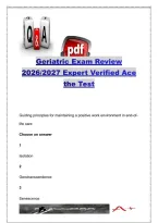Geriatric Nursing Exam Review 2026&sol;2027 &vert; MCQs & Answers &vert; Dementia&comma; Rehabilitation&comma; Mental Health & End-of-Life Care &vert;