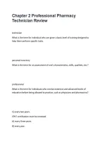 Chapter 2 Professional Pharmacy Technician Review