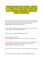 Kpeeri Exam Study Guide - Grade &NewLine;A&plus; Complete Exam Questions And &NewLine;100&percnt; Verified Answers &lpar;2026&sol;2027&rpar; &NewLine;Pass Guarantee 