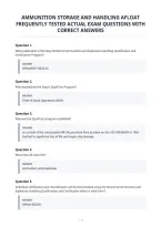 Ammunition Storage And Handling Afloat&NewLine;Frequently Tested Actual Exam Questions With&NewLine;Correct Answers