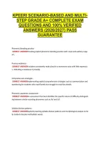 Kpeeri Scenario-Based And Multi&NewLine;Step Grade A&plus; Complete Exam &NewLine;Questions And 100&percnt; Verified &NewLine;Answers &lpar;2026&sol;2027&rpar; Pass &NewLine;Guarantee 