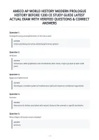 Amsco Ap World History Modern Prologue&NewLine;History Before 1200 Ce Study Guide Latest&NewLine;Actual Exam With Verified Questions & Correct&NewLine;Answers&NewLine;