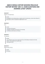Amsco World History Modern Prologue&NewLine;History Before 1200 C&period;e&period; Exam Questions And&NewLine;Answers Latest Update