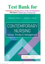 Test Bank for Contemporary Nursing&colon; Issues&comma; Trends&comma; and Management 10th Edition by Barbara Cherry and Susan Jacob isbn-978-0443123566