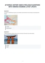 Ap World History Amsco Prologue Questions&NewLine;With Verified Answers Latest Update&NewLine;