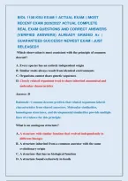 Biol 1108 Ksu Exam 1 Actual Exam &vert;&vert; Most  &NewLine;Recent Exam 2026&vert;2027 Actual Complete               &NewLine;Real Exam Questions And Correct Answers  &NewLine;&lpar;Verified Answers&rpar; Already Graded A&plus; &vert; &NewLine;Guaranteed Success&excl;&excl; Newest Exam &vert; Just &NewLine;Released&excl;&excl; 
