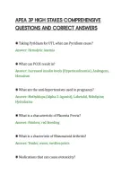 Apea 3P High Stakes Comprehensive&NewLine;Questions And Correct Answers