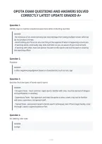 Opota Exam Questions And Answers Solved&NewLine;Correctly Latest Update Graded A&plus;&NewLine;
