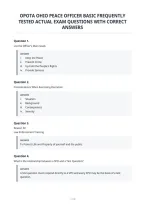 Opota Ohio Peace Officer Basic Frequently&NewLine;Tested Actual Exam Questions With Correct&NewLine;Answers&NewLine;