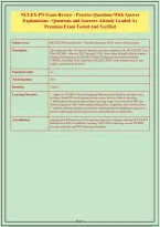 NCLEX-PN Exam Review - Practice Questions With Answer&NewLine;Explanations - Questions and Answers Already Graded A&plus;&NewLine;Premium Exam Tested And Verified