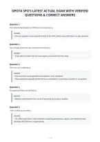 Opota Spo's Latest Actual Exam With Verified&NewLine;Questions & Correct Answers&NewLine;