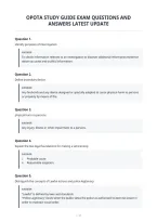 Opota Study Guide Exam Questions And&NewLine;Answers Latest Update&NewLine;