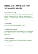 Nurs 222 Exam 1 Updated Exam Script&NewLine;With Complete Answers&NewLine;