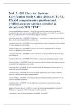&NewLine;SACA c201 Electrical Systems Certification Study Guide &lpar;2026&rpar; ACTUAL EXAM comprehensive questions and verified accurate solution &lpar;detailed & elaborated&rpar; 2026 TEST&excl;&excl;&NewLine;