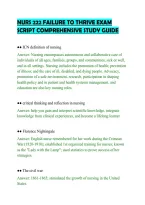 Nurs 222 Failure To Thrive Exam&NewLine;Script Comprehensive Study Guide