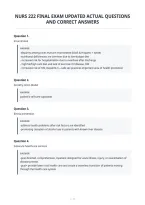 Nurs 222 Final Exam Updated Actual Questions&NewLine;And Correct Answers