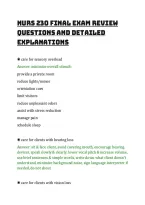 Nurs 230 Final Exam Review&NewLine;Questions And Detailed&NewLine;Explanation