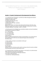 Wgu D119 Pediatric Primary Oa Exam And Practice Exam With Answers And Rationale