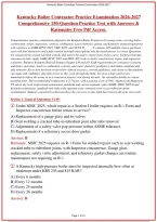 Kentucky Boiler Contractor Practice Examination 2026&ndash;2027 PDF &ndash; Exam Questions&comma; Answers & Study Guide