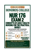 NUR 176 Exam 2 Concepts of Adult Health Nursing for the Practical Nurse I Questions And Answers 2026&sol;2027 HONDROS COLLEGE