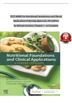 TEST BANK For Nutritional Foundations and Clinical Applications A  Nursing Approach&comma; 8th Edition  By Michele Grodner&semi;Chapter 1 - 20 Complete