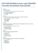 GCU NUR 635 Midterm Exam Latest 2026&sol;2027 Accurate Fall Semester Exam &lpar;Solved&rpar; 