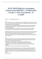 WGU D658 Objective Assessment Actual Exam 2026&sol;2027 &vert; Verified Q&A &vert; Grade A &vert; Pass Guaranteed - A&plus; Graded