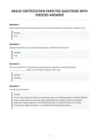 Argus Certification Expected Questions With&NewLine;Verified Answers