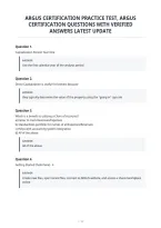 Argus Certification Practice Test&comma; Argus&NewLine;Certification Questions With Verified&NewLine;Answers Latest Update