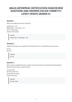 Argus Enterprise Certification Exam Review&NewLine;Questions And Answers Solved Correctly&NewLine;Latest Update Graded A&plus;&NewLine;