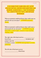 CV-BC Exam Study Guide 2026-2027 &vert; Latest Updated Edition with Verified Exam Questions & Answers&comma; Full-Length Practice Tests&comma; Detailed Rationales & Guaranteed A&plus; Pass Techniques