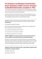 PA Emission Certification Examination Exam Questions 2026 &vert; Correct Answers & Detailed Rationales &vert; Graded A&plus; PDF