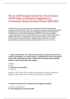  Illinois LNHA Supplemental Exam Study Guide &vert; IDFPR State Jurisdictional Regulations & Continental Testing Services Review