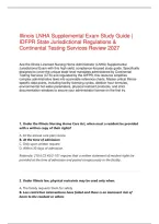  Illinois LNHA Supplemental Exam Study Guide &vert; IDFPR State Jurisdictional Regulations & Continental Testing Services Review