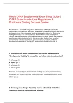  Illinois LNHA Supplemental Exam Study Guide &vert; IDFPR State Jurisdictional Regulations & Continental Testing Services Review