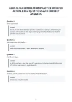 Asha Slpa Certification Practice Updated&NewLine;Actual Exam Questions And Correct&NewLine;Answers