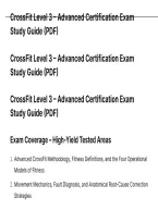CrossFit Level 3 &ndash; Advanced Certification Exam Study Guide &lpar;PDF&rpar; QUESTIONS AND CORRECT ANSWERS