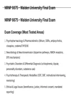 NRNP 6675 &ndash; Walden University Final Exam QUESTIONS AND CORRECT ANSWERS WITH