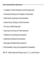 NSG 121 &ndash; Health Assessment &lpar;Herzing&rpar; Exams 1&comma; 2&comma; 3&comma; 4&comma; and Final Exam QUESTIONS AND CORRECT
