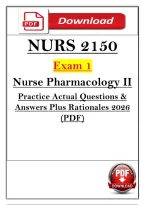 NURS 2150 Exam 1 &ndash; NWC Nurse Pharmacology II Actual Questions & &NewLine;Answers