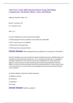 ABIM Infectious Disease Exam 10th Edition Comprehensive Test Bank &ndash; Questions and Answers with Detailed Rationales Based on Mandell&comma; Douglas&comma; and Bennett's Principles and Practice of Infectious Diseases