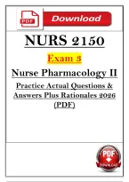NURS 2150 Exam 3 &ndash; NWC Nurse Pharmacology II Practice Questions & &NewLine;Answers