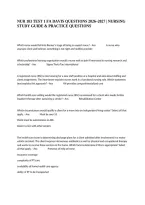 Nur 183 Test 1 Fa Davis Questions 2026&ndash;2027 &vert; Nursing Study Guide & Practice Questions