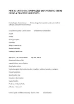 Nur 183 Unit 1 Occ Spring 2026&ndash;2027 &vert; Nursing Study Guide & Practice Questions