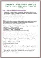 NUR 6121 Practice Exam Questions and Answers 2026-2027