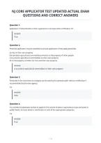 Nj Core Applicator Test Updated Actual Exam&NewLine;Questions And Correct Answers