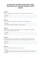 Nj Core Pest Control Exam Study Guide&NewLine;Questions With Verified Answers Latest&NewLine;Update
