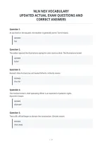 Nln Nex Vocabulary&NewLine;Updated Actual Exam Questions And&NewLine;Correct Answers