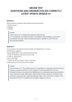 Nrcme Test&NewLine;Questions And Answers Solved Correctly&NewLine;Latest Update Graded A&plus;