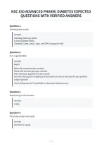 Nsc 830 Advanced Pharm&semi; Diabetes Expected&NewLine;Questions With Verified Answers